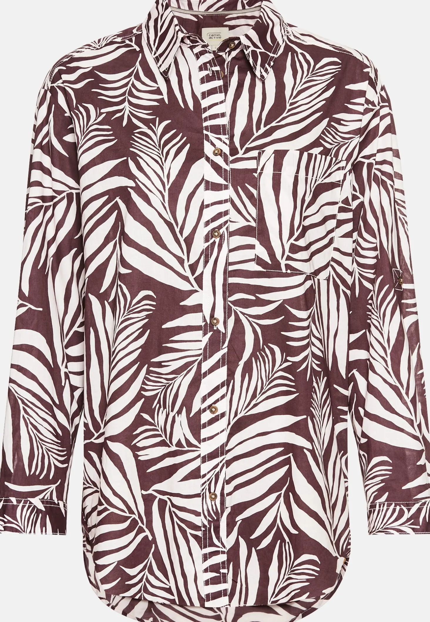 Hemdbluse mit Blumenprint aus Baumwolle