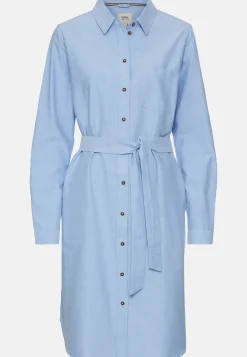 Hemdblusenkleid mit Stoffbindegürtel