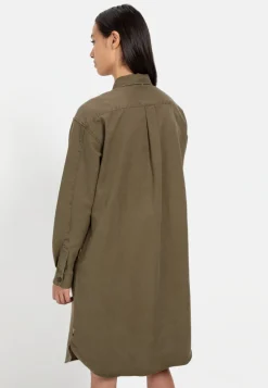 Hemdblusenkleid mit Stoffbindegürtel
