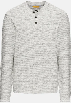 Henley Langarmshirt aus einem Baumwollmix