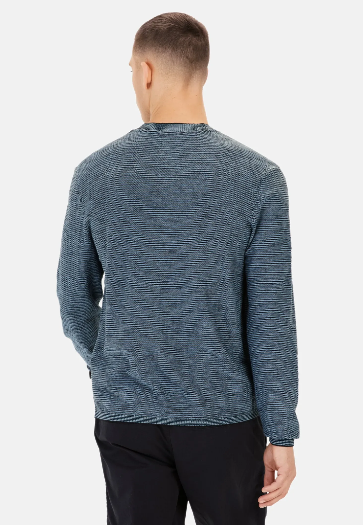 Henley Langarmshirt aus einem Baumwollmix