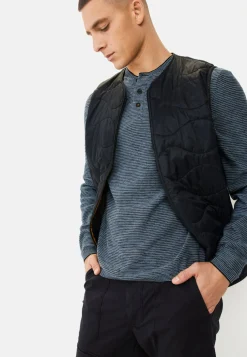 Henley Langarmshirt aus einem Baumwollmix
