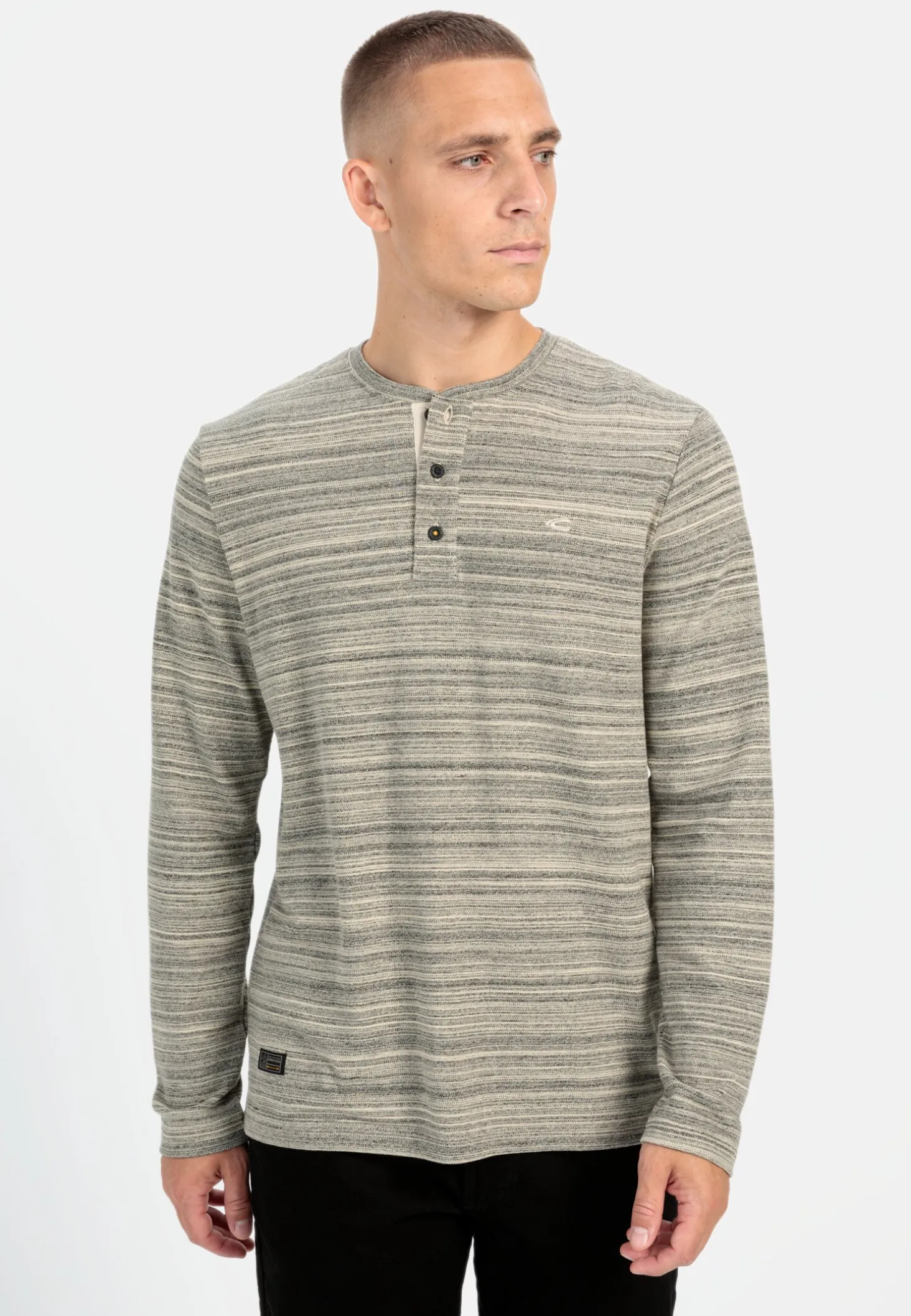 Henley Langarmshirt mit Cooling Effekt