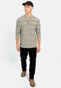 Henley Langarmshirt mit Cooling Effekt