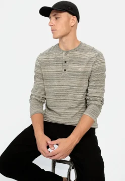 Henley Langarmshirt mit Cooling Effekt