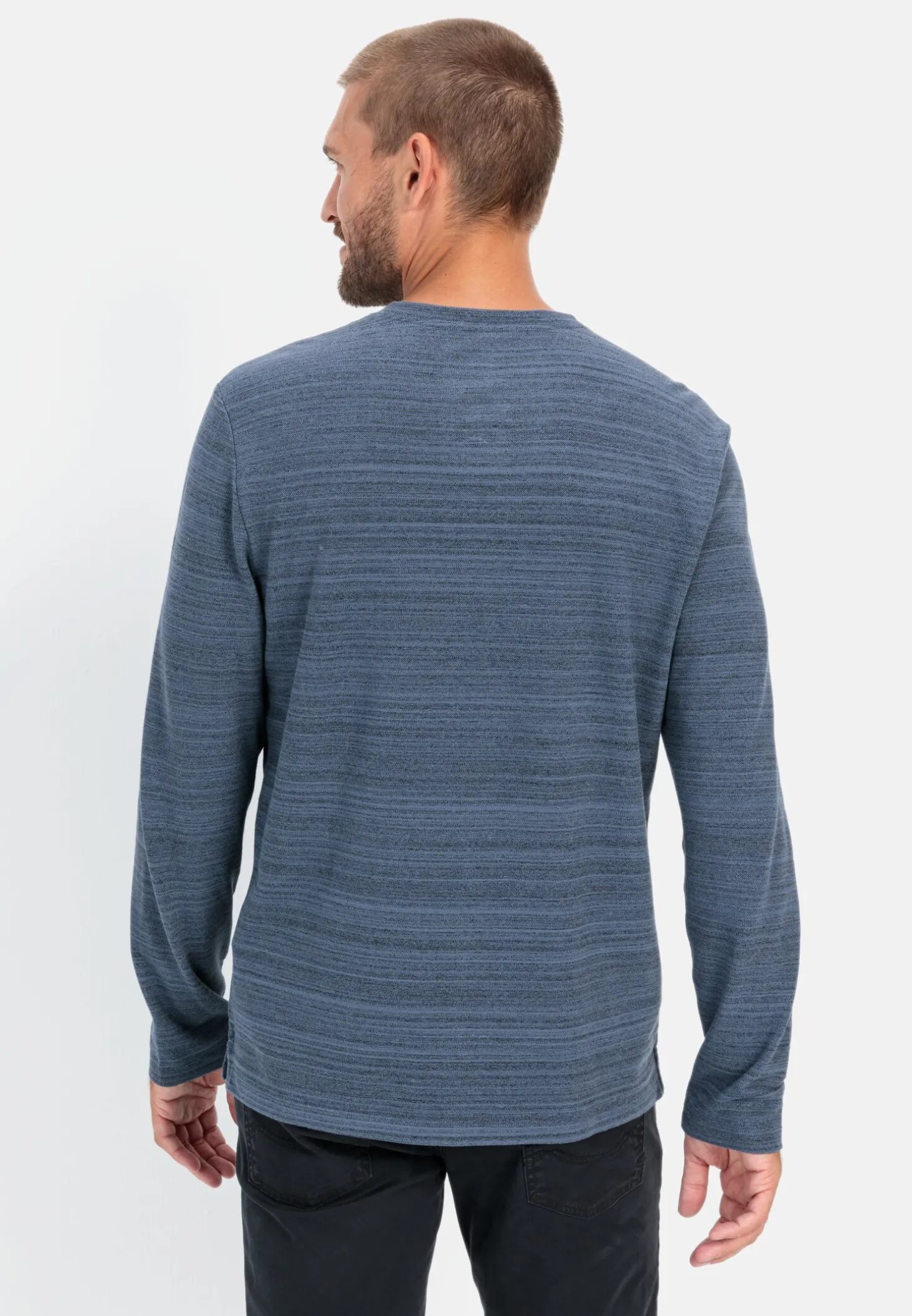 Henley Langarmshirt mit Cooling Effekt