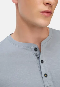 Henley Shirt aus reiner Baumwolle