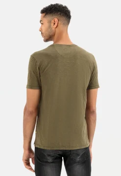 Henley Shirt mit kurzem Arm aus reiner Baumwolle