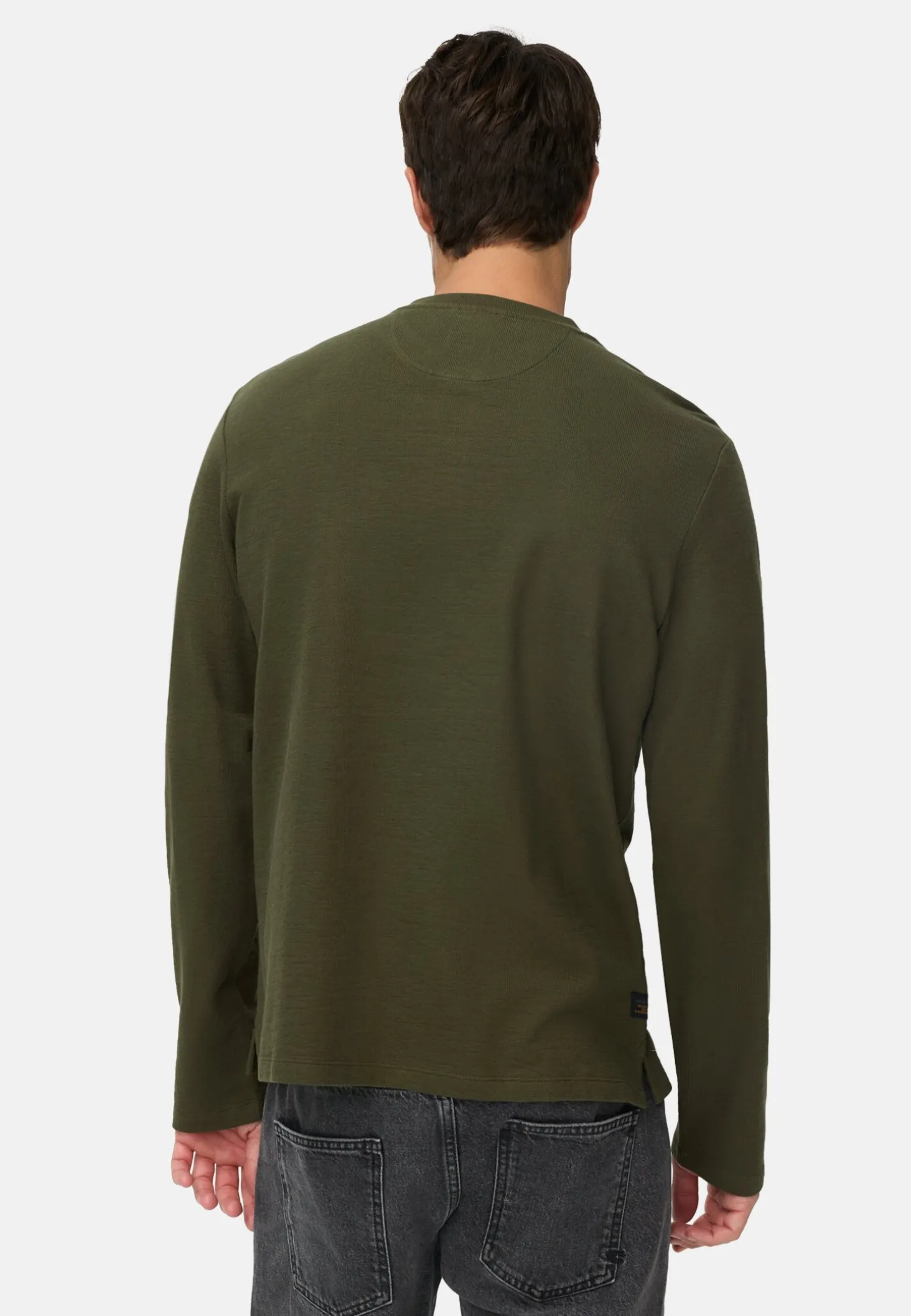 Henleyshirt aus reiner Baumwolle