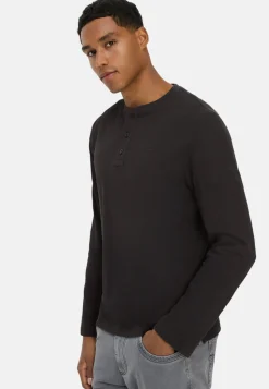 Henleyshirt aus reiner Baumwolle