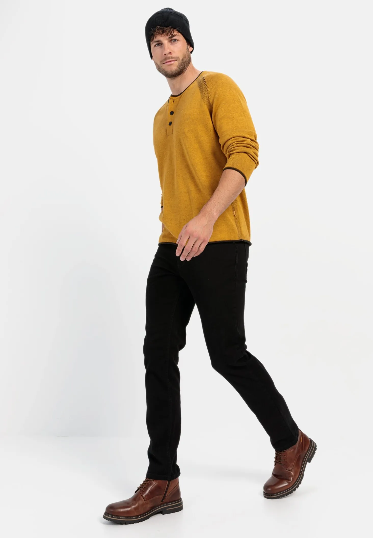 Henleyshirt aus zertifiziertem Organic Cotton