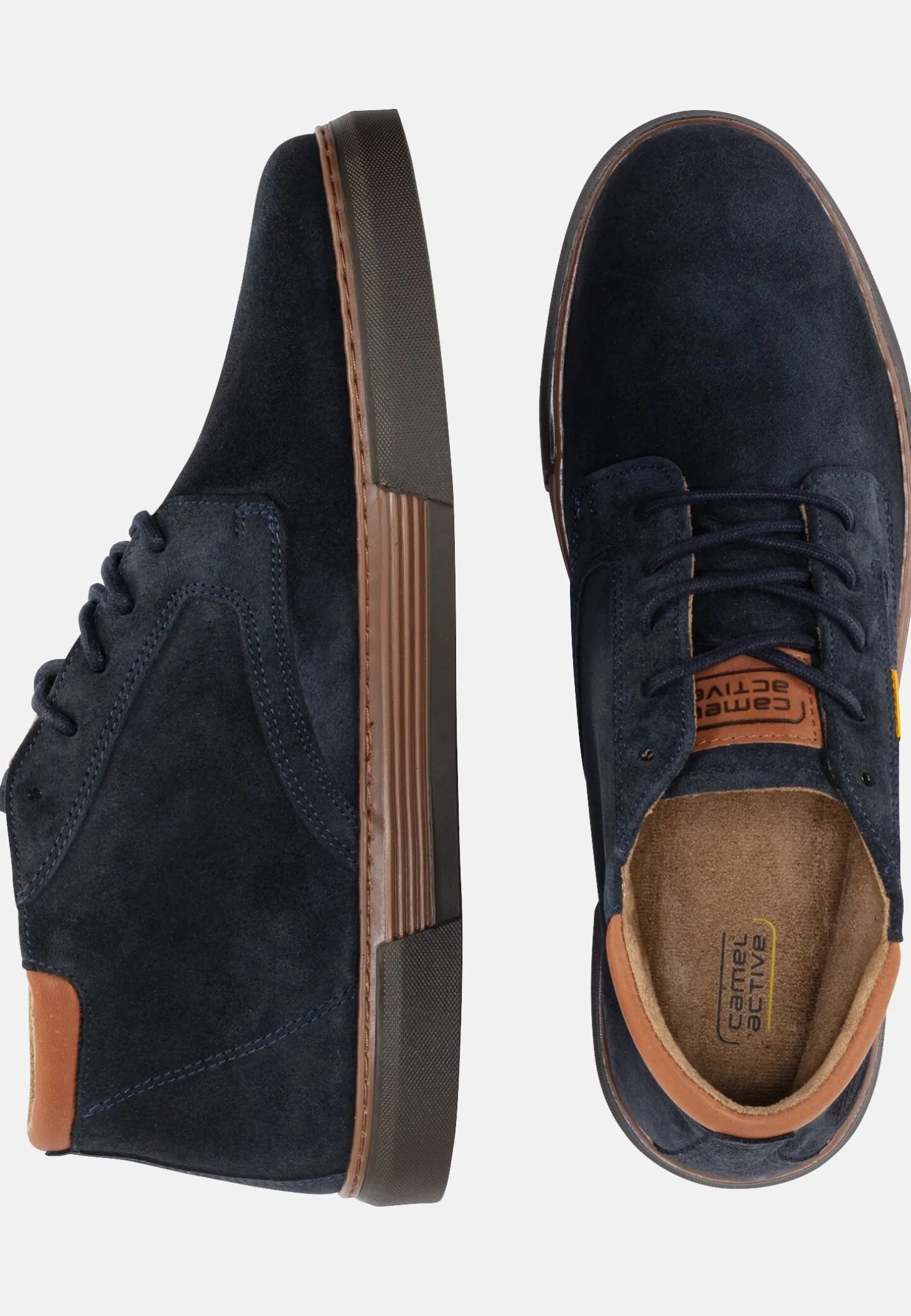 Hoher Sneaker aus Veloursleder