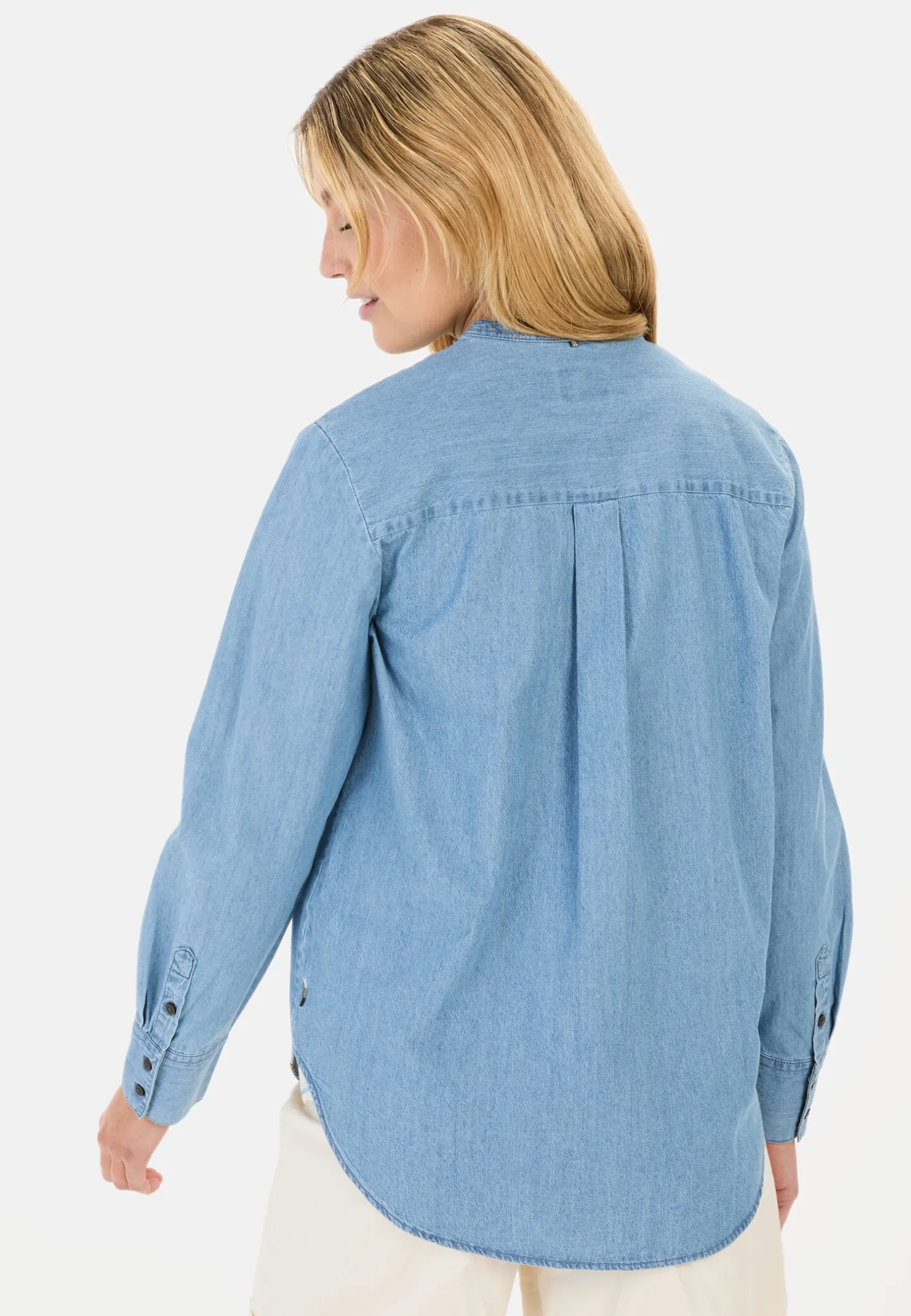 Jeansbluse aus reiner Baumwolle
