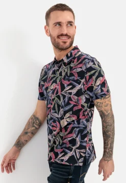 Jersey Poloshirt mit Allover-Print
