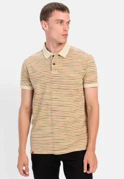 Jersey Poloshirt mit Multicolour-Streifen