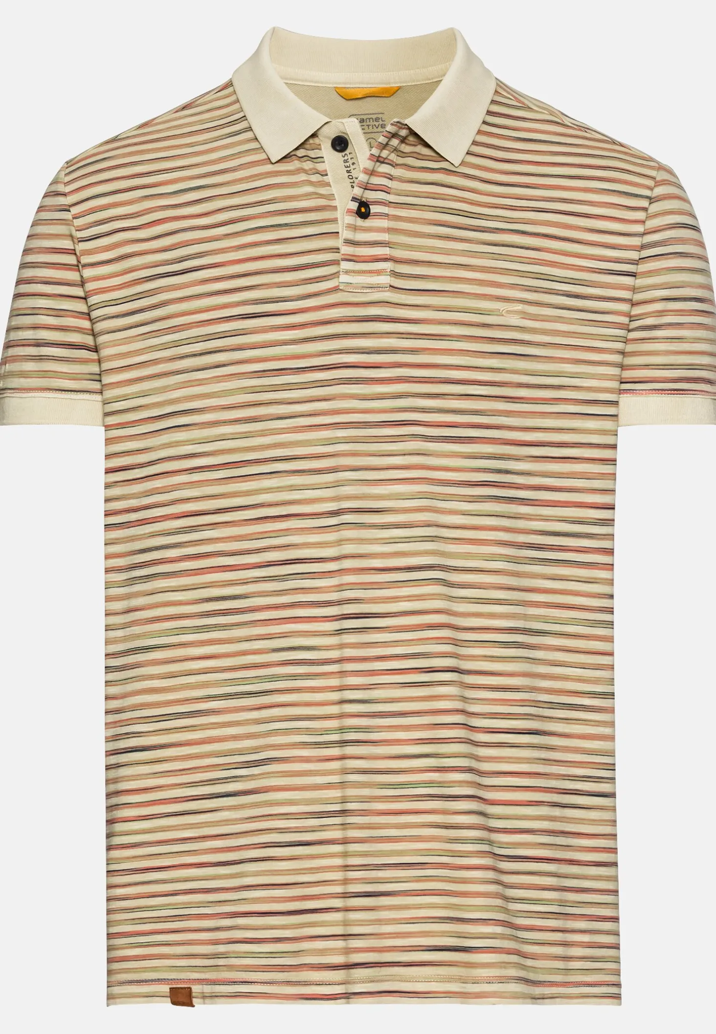 Jersey Poloshirt mit Multicolour-Streifen