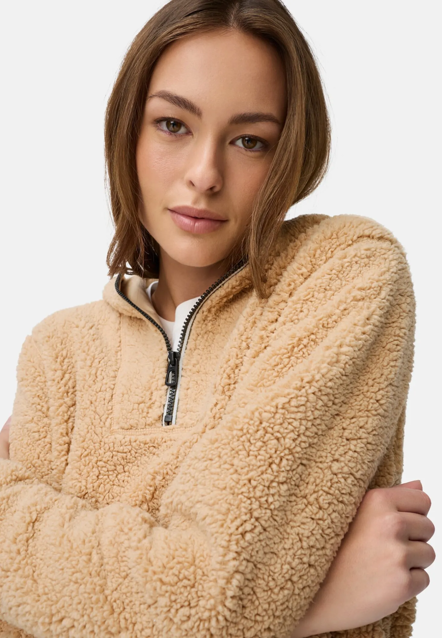 Kapuzenpullover aus Teddyfleece