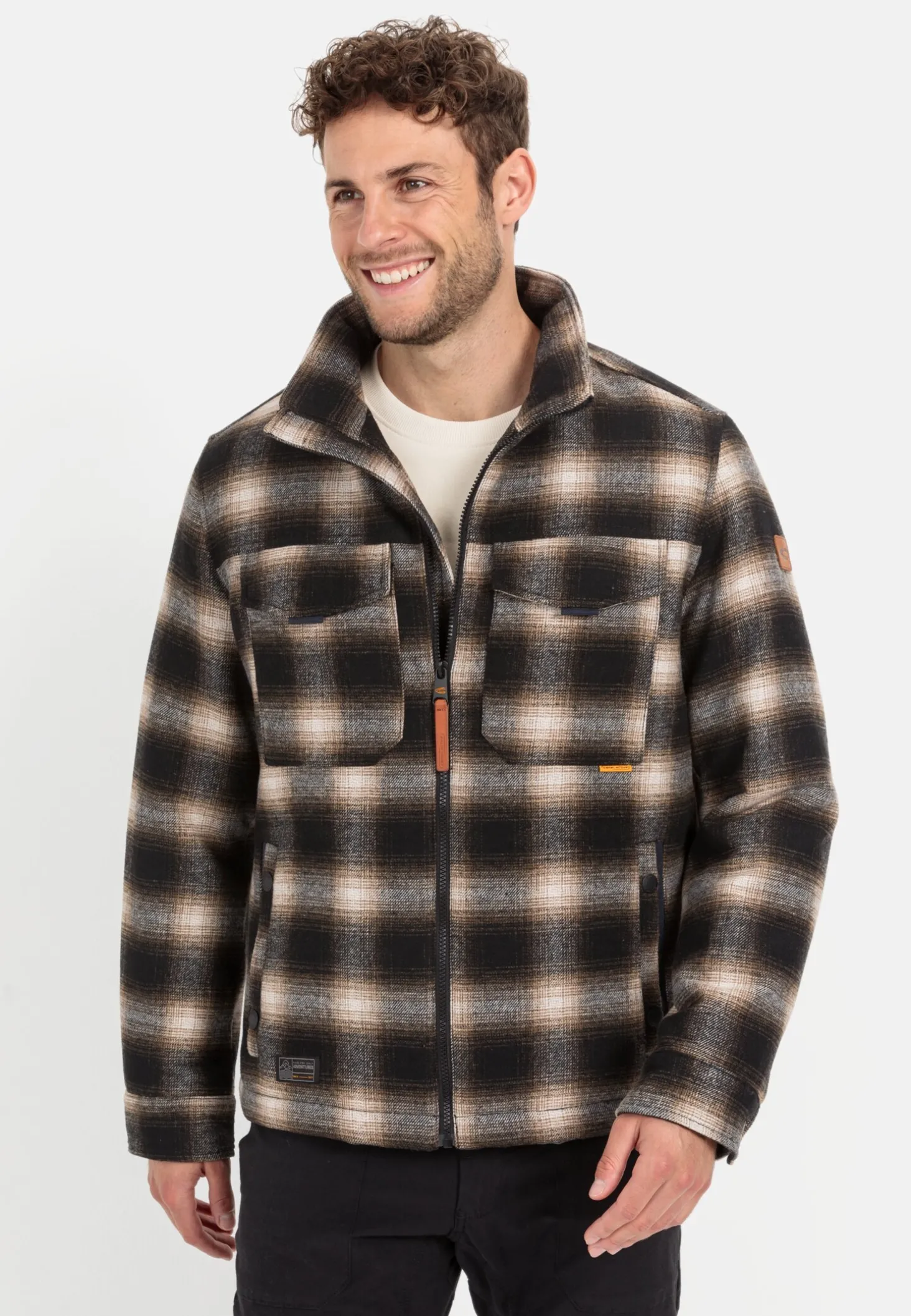 Karierter Blouson mit einem Reißverschluss