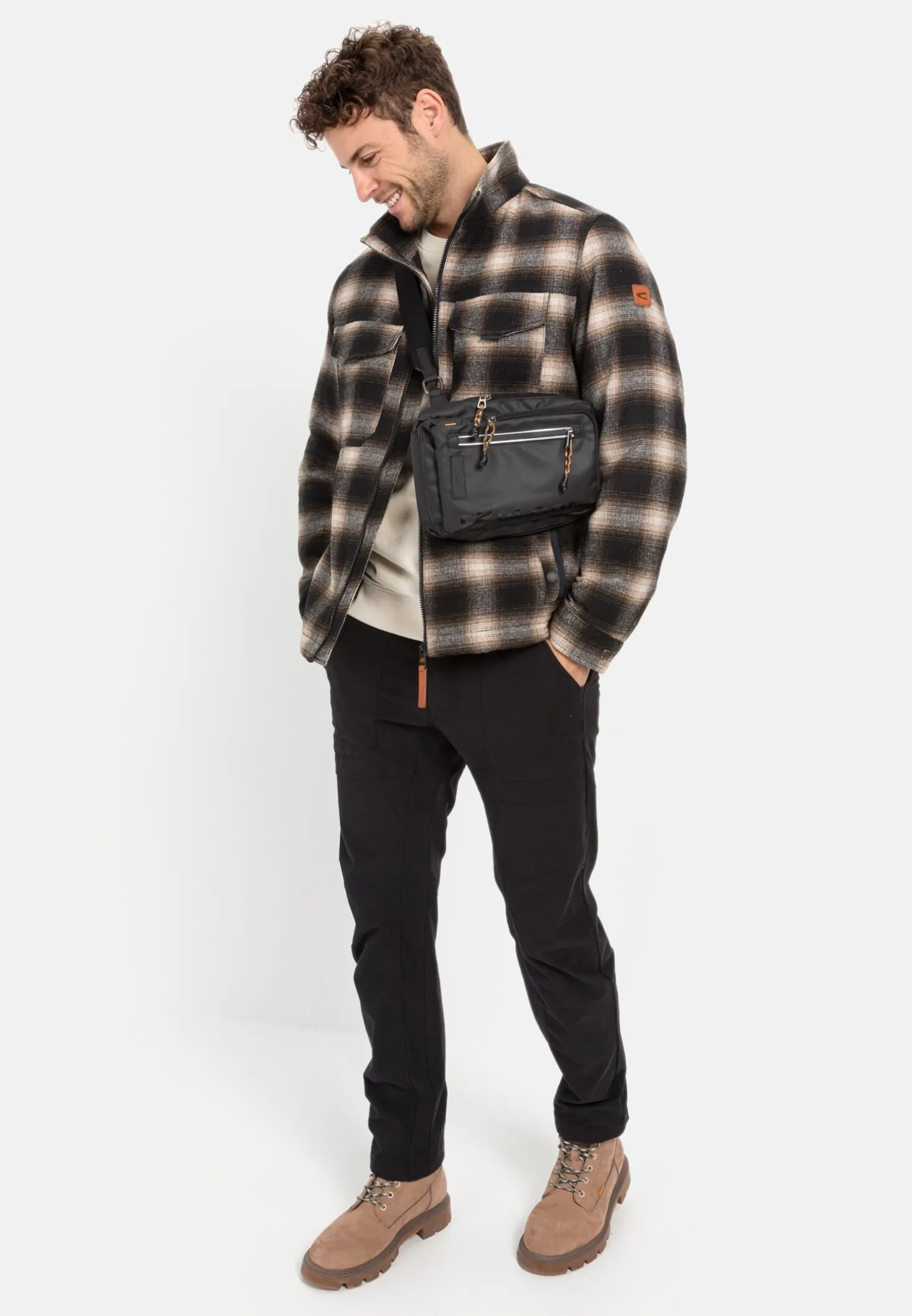 Karierter Blouson mit einem Reißverschluss