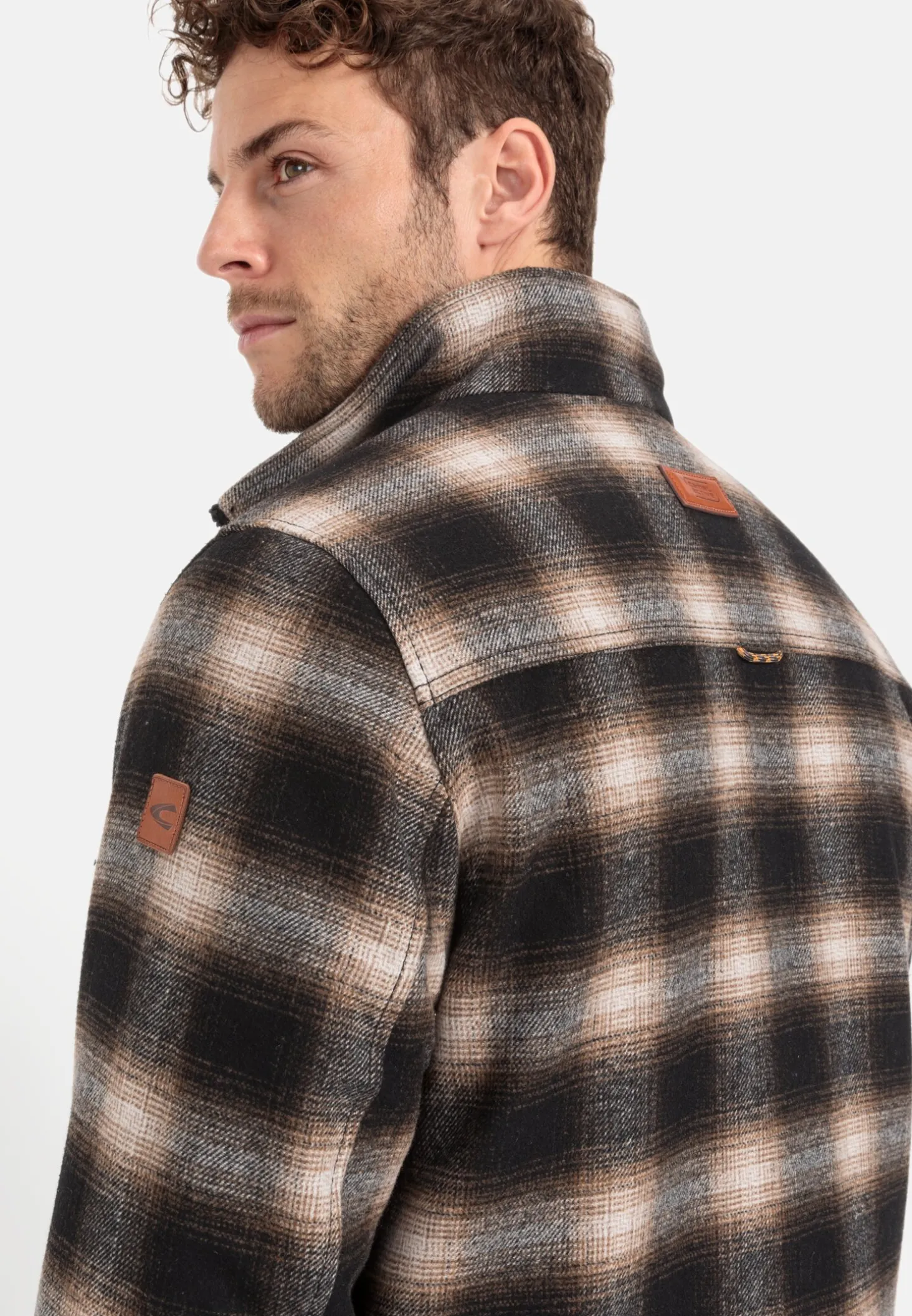 Karierter Blouson mit einem Reißverschluss