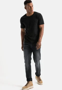 Kurzarm Basic T-Shirt aus reiner Baumwolle