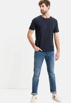Kurzarm Basic T-Shirt aus reiner Baumwolle