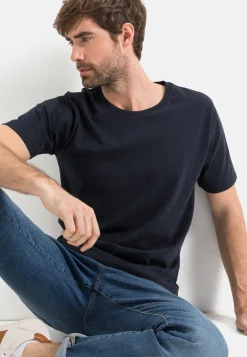 Kurzarm Basic T-Shirt aus reiner Baumwolle