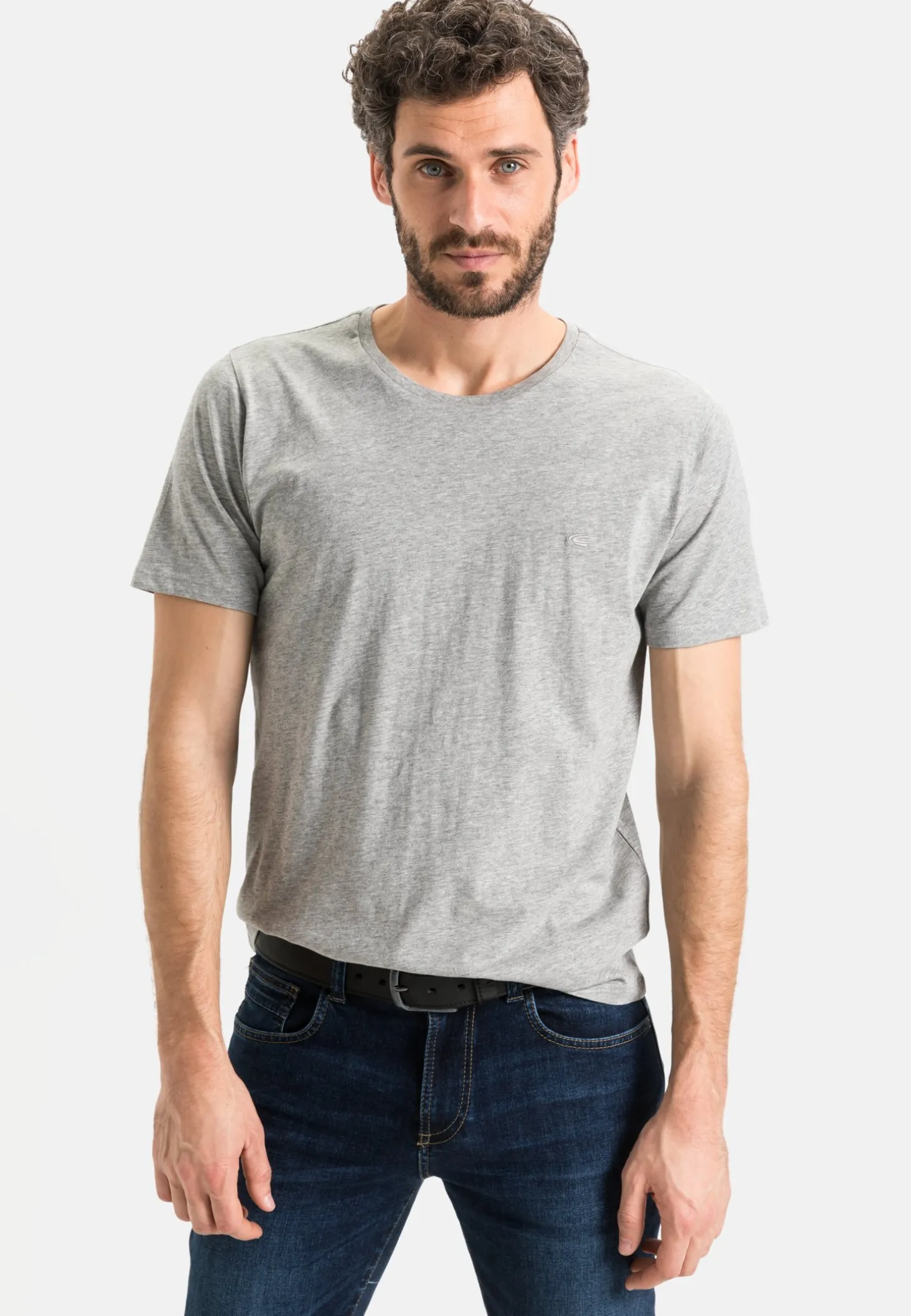 Kurzarm Basic T-Shirt aus reiner Baumwolle