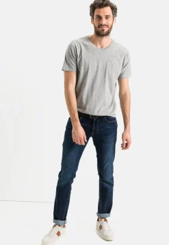 Kurzarm Basic T-Shirt aus reiner Baumwolle