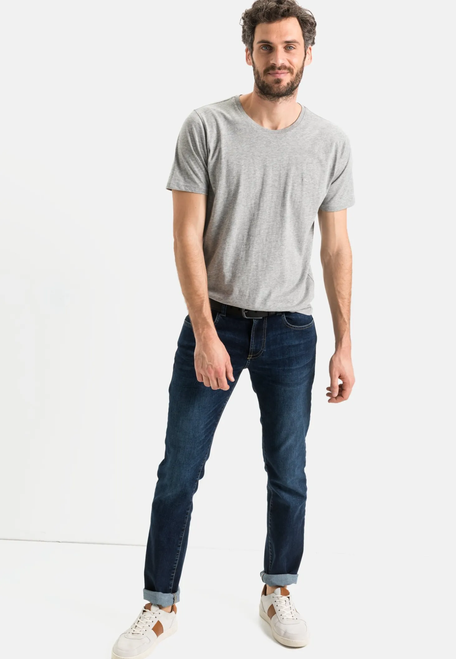 Kurzarm Basic T-Shirt aus reiner Baumwolle