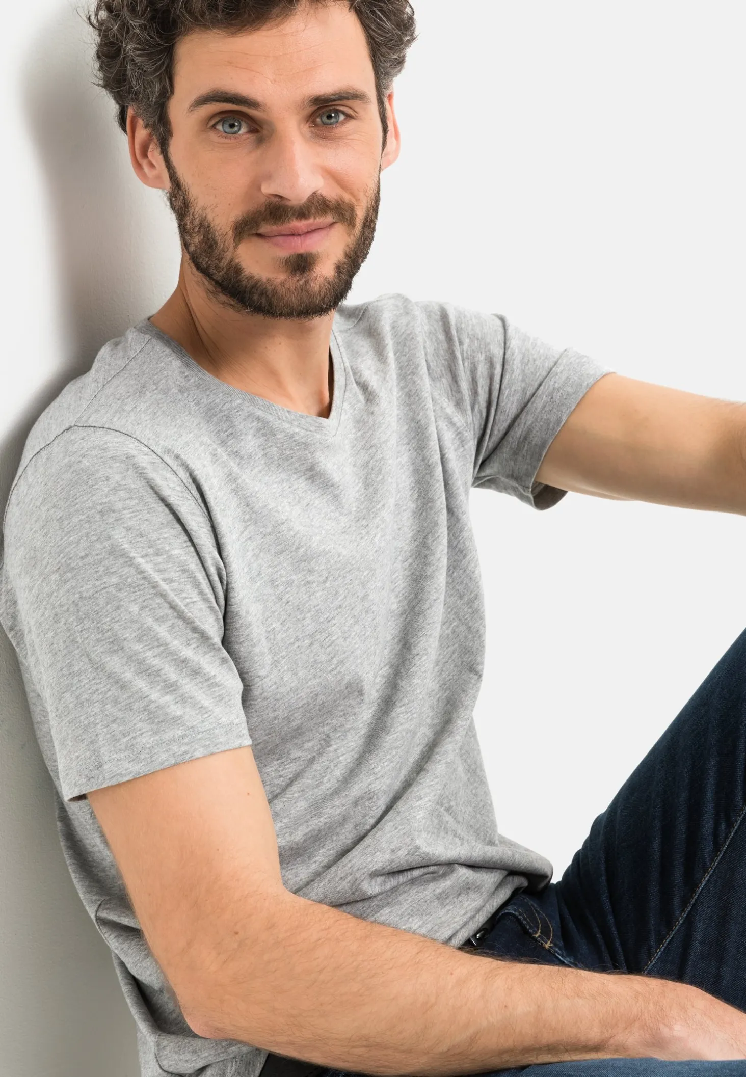 Kurzarm Basic T-Shirt aus reiner Baumwolle