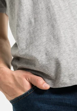 Kurzarm Basic T-Shirt aus reiner Baumwolle