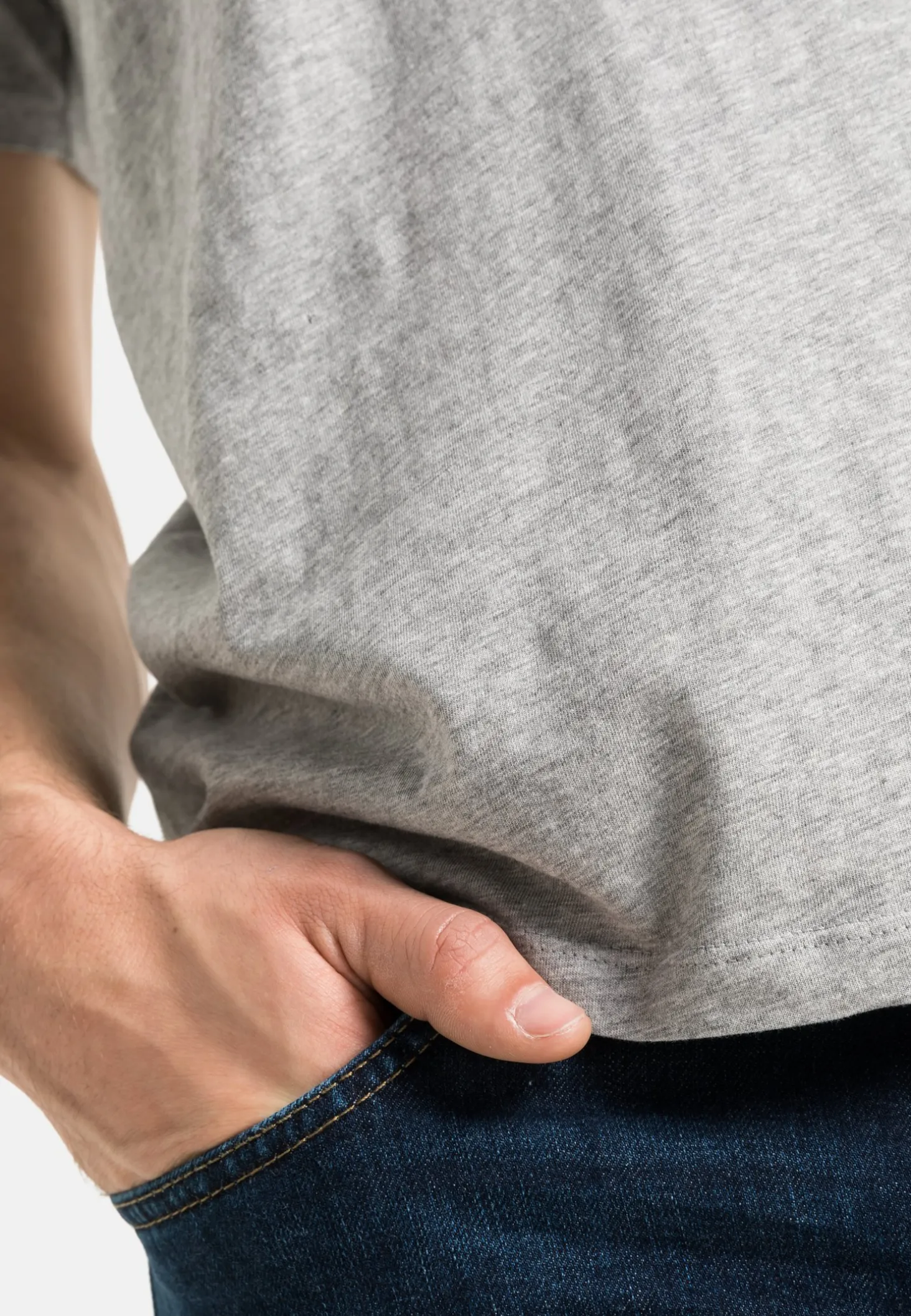 Kurzarm Basic T-Shirt aus reiner Baumwolle