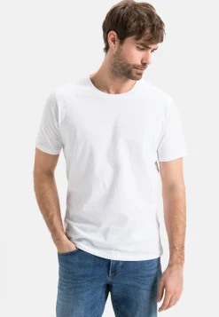 Kurzarm Basic T-Shirt aus reiner Baumwolle