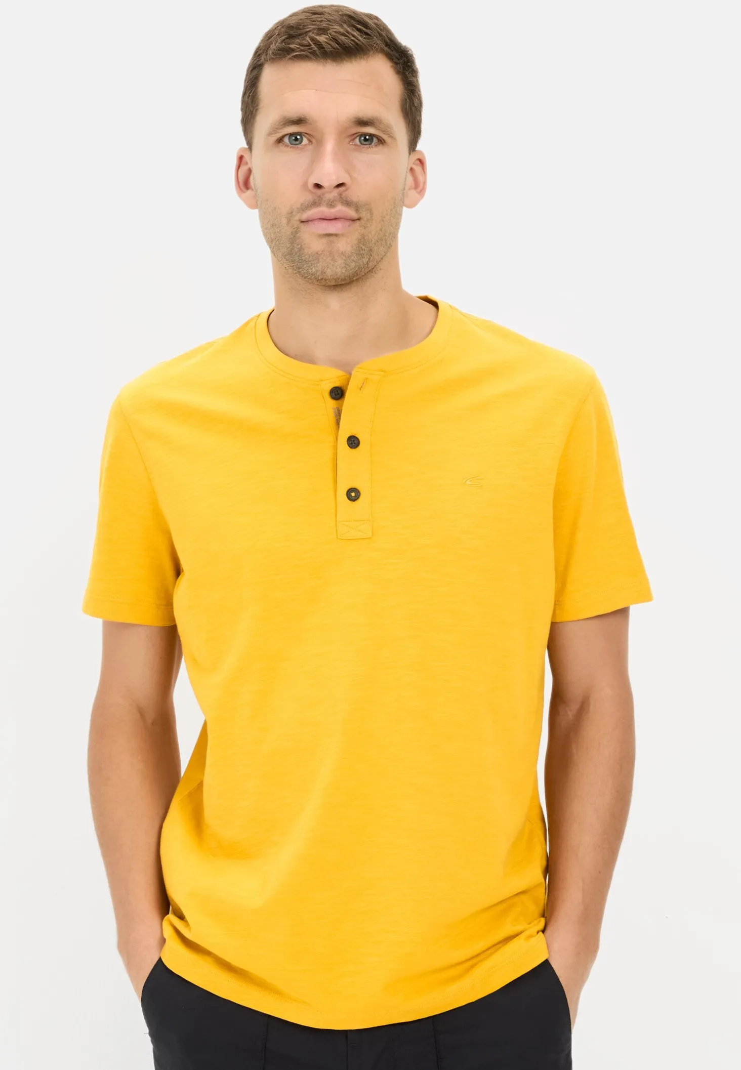 Kurzarm Henley aus Organic Cotton