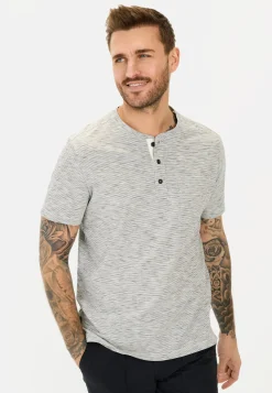 Kurzarm Henley aus reiner Baumwolle