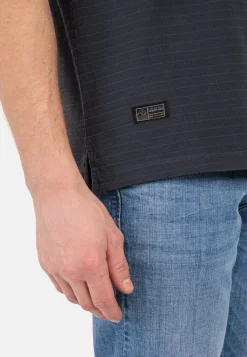 Kurzarm Henley aus reiner Baumwolle