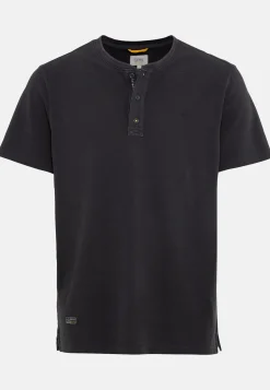 Kurzarm Henley aus reiner Baumwolle
