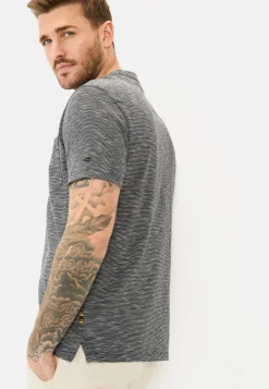 Kurzarm Henley aus reiner Baumwolle