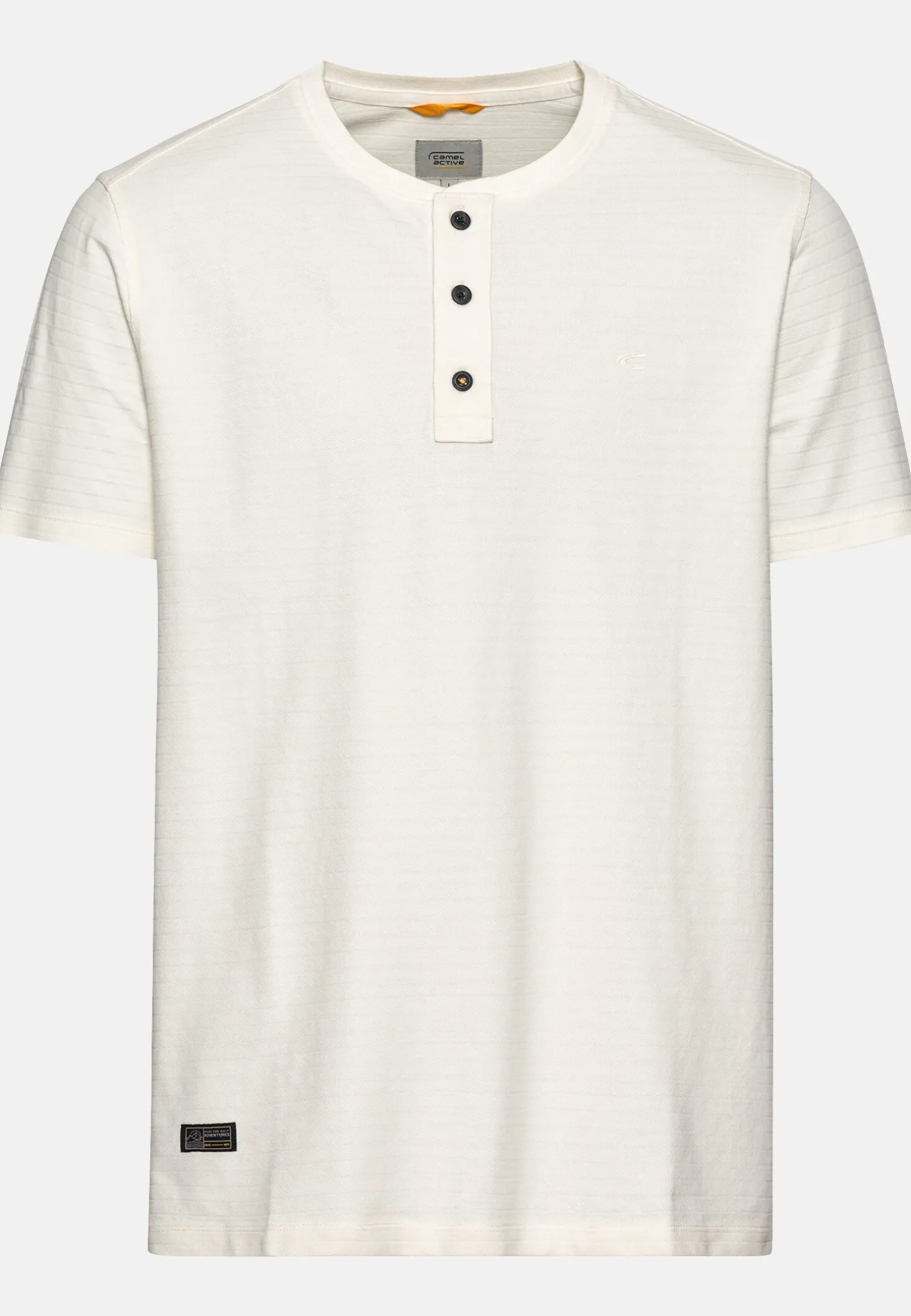 Kurzarm Henley aus reiner Baumwolle