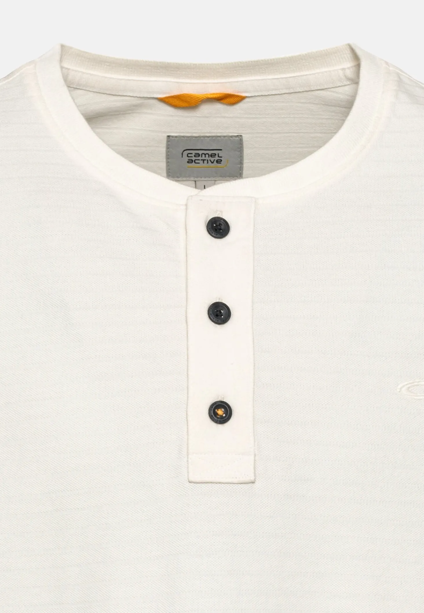 Kurzarm Henley aus reiner Baumwolle