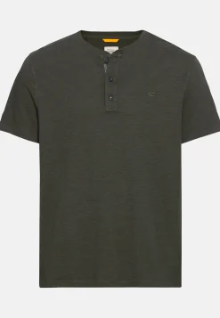 Kurzarm Henleyshirt aus reiner Baumwolle