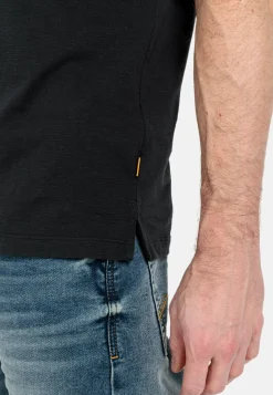 Kurzarm Henleyshirt aus reiner Baumwolle