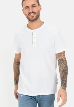 Kurzarm Henleyshirt aus reiner Baumwolle