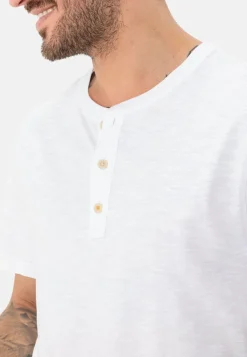 Kurzarm Henleyshirt aus reiner Baumwolle