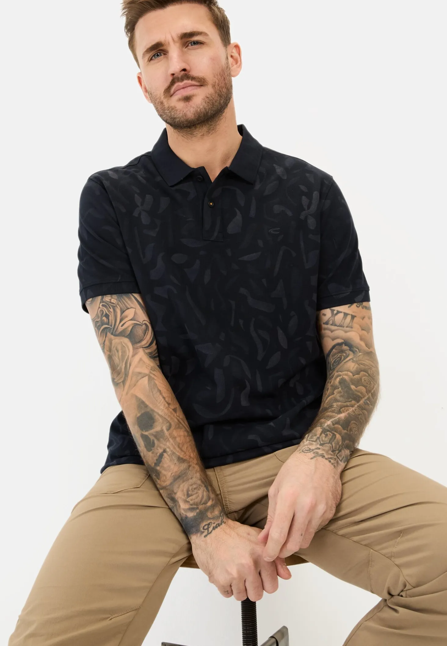 Kurzarm Poloshirt aus reiner Baumwolle