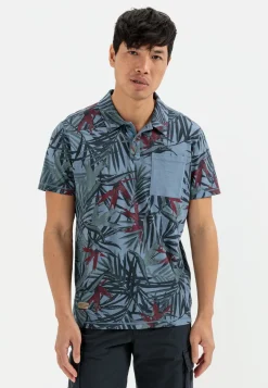 Kurzarm Poloshirt mit Allover-Print