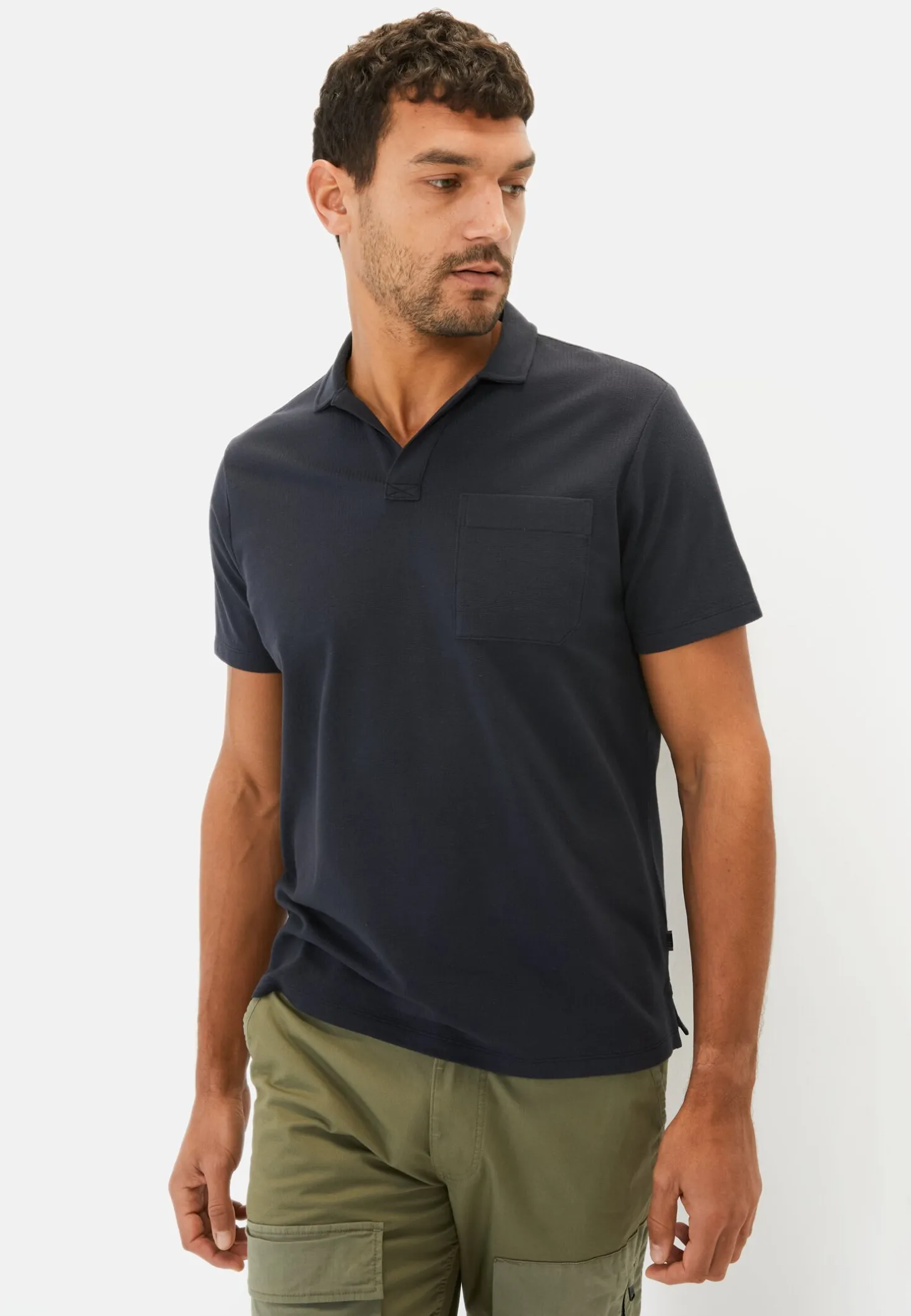 Kurzarm Poloshirt mit Brusttasche