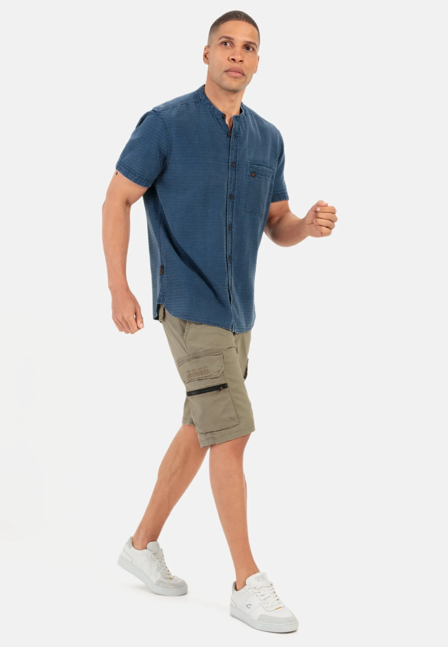 Kurzarmhemd in Jeansoptik