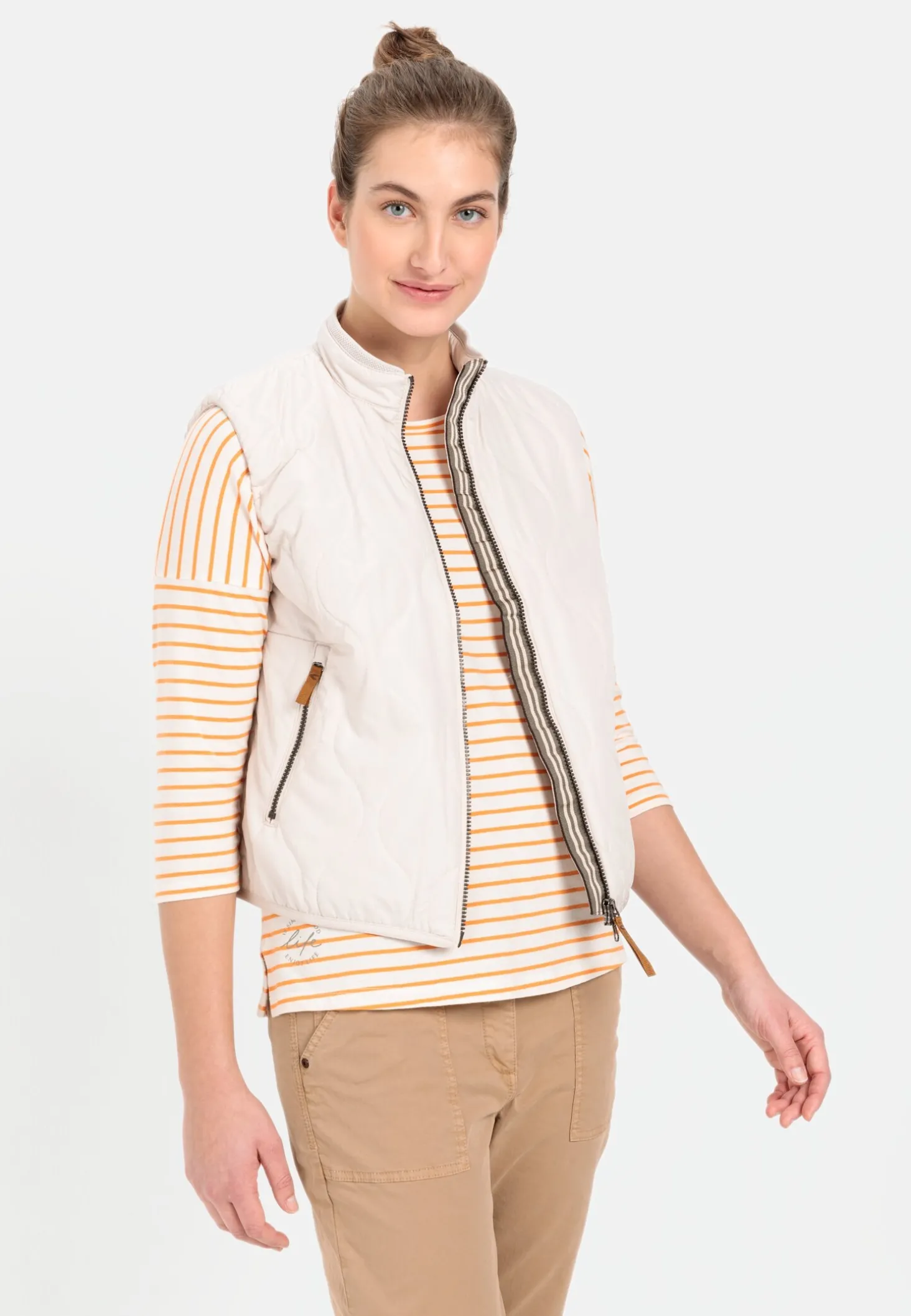 Kurze Steppweste aus recyceltem Polyester